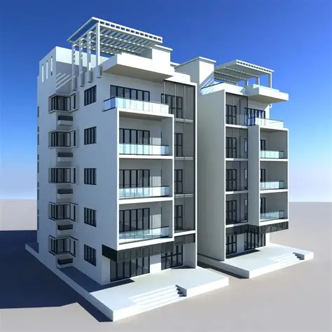 Close-up of aluminium architectural elements on a building